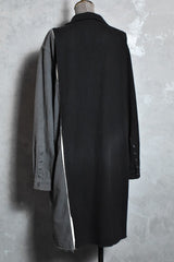 Professor.E Linen Worker’s Coat 棉麻拼接襯衫式外套