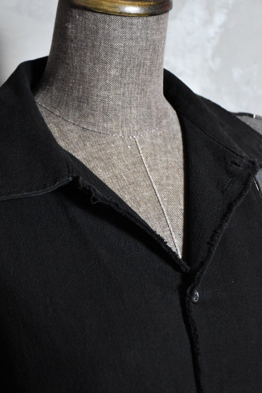 Professor.E Linen Worker’s Coat 棉麻拼接襯衫式外套