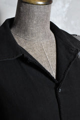 Professor.E Linen Worker’s Coat 棉麻拼接襯衫式外套