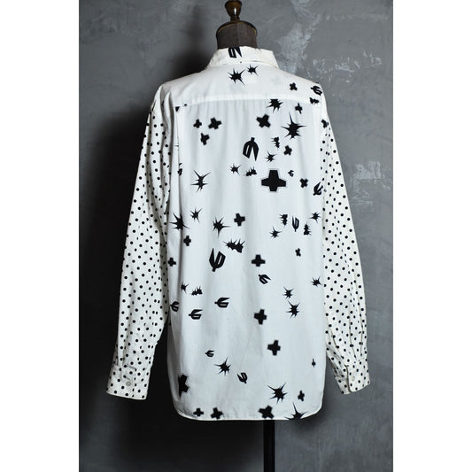 Comme des Garcons Homme Plus 2014 Dot Print Shirt 川久保玲 圓點袖黑白印花襯衫 日本製