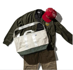 LAMINATED FABRIC x VINTAGE FABRIC BAG