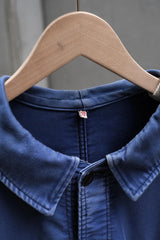 Adolphe Lafont French Vintage Blue Moleskin Work Jacket 法國古著藍色鼴鼠皮工裝外套