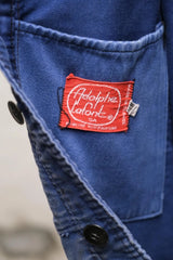 Adolphe Lafont French Vintage Blue Moleskin Work Jacket 法國古著藍色鼴鼠皮工裝外套
