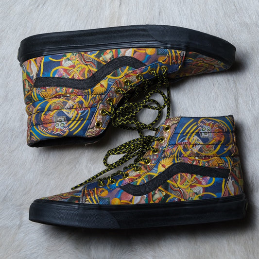 Vans x Zio Ziegler ZZ SK8 Hi Art Gallery Skate Shoes San Francisco artist co-branded graffiti skate shoes