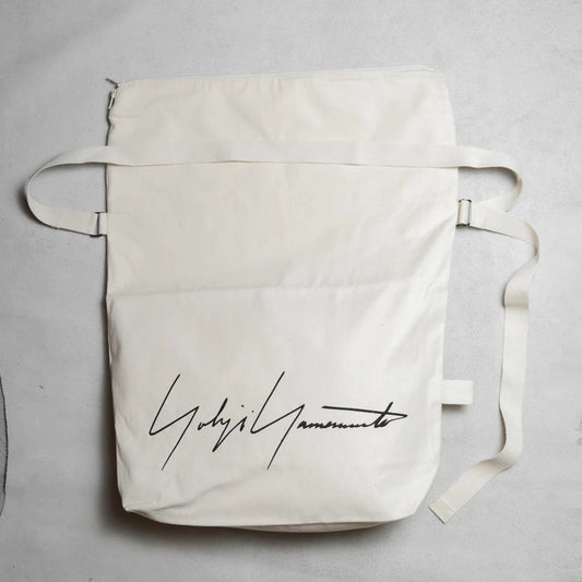 Yohji Yamamoto Signature Logo Messenger Tote Bag 山本耀司簽名Logo帆布托特包 郵差包