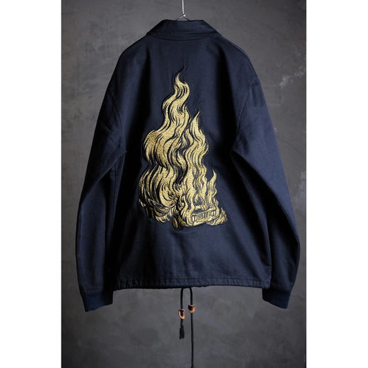 POYZ&PIRIZ Fire Embroidered Jacket法國品牌火焰大電繡棉質夾克